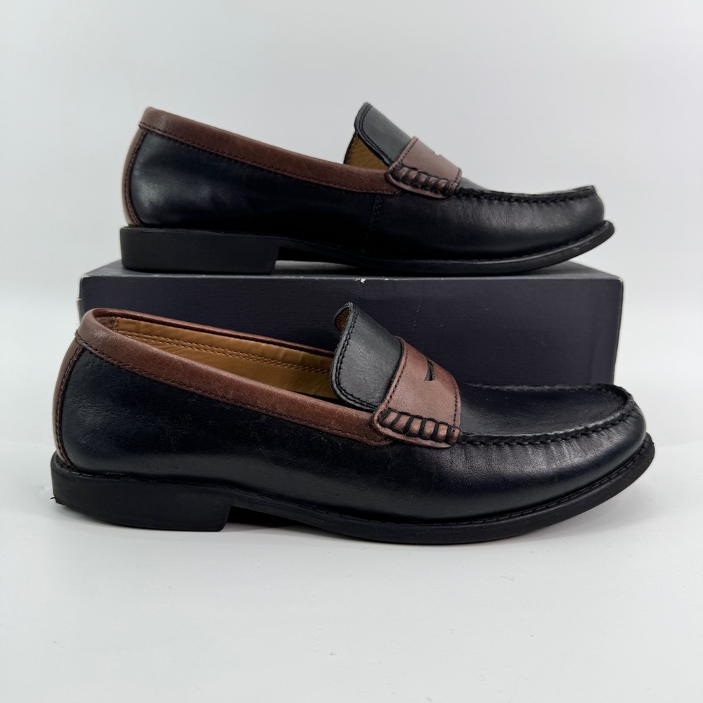 Giorgio Brutini Gel Tech Comfort Leather Loafers Black Brown Men 9 Shock Absorb - Picture 2 of 13